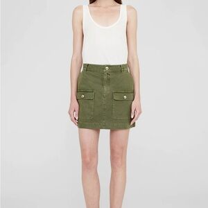 New Anine Bing - Aliza Skirt in Army Green